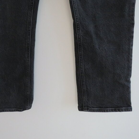 AGOLDE Riley High Rise Straight Crop (Stretch) Jeans in Panoramic Black Size 31 - Picture 7 of 14